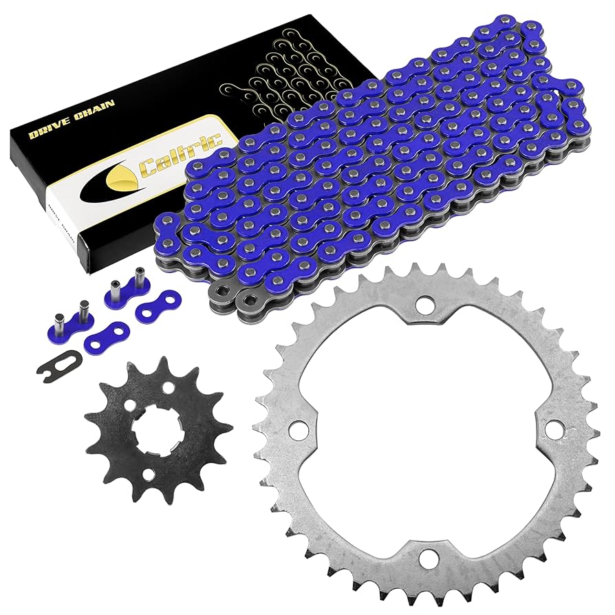 Amazon.com: Caltric Blue Drive Chain And Sprockets Kit