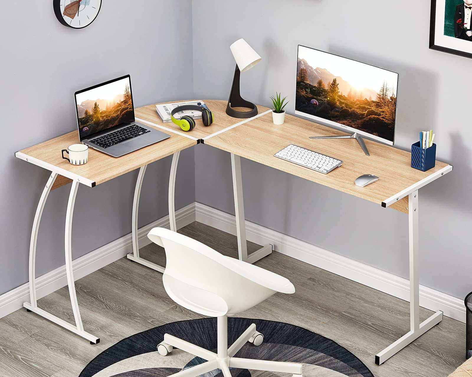 GreenForest L Shaped Gaming Computer Desk 58.1 inch, LShape Corner