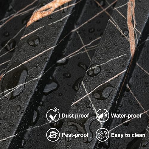 Miniatura 5 de 8-Pack WPC Slat Wall Panels, 96 x 6.6 in Decorative Acoustic Slats 3D Wall Panels, Water-Proof and Easy Installation, Granite