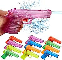 Playbees 24 Pack 6 Inch Water Blasters - Assorted Colors Squirt Guns for Kids Adults Pool Parties Beach Water Fights