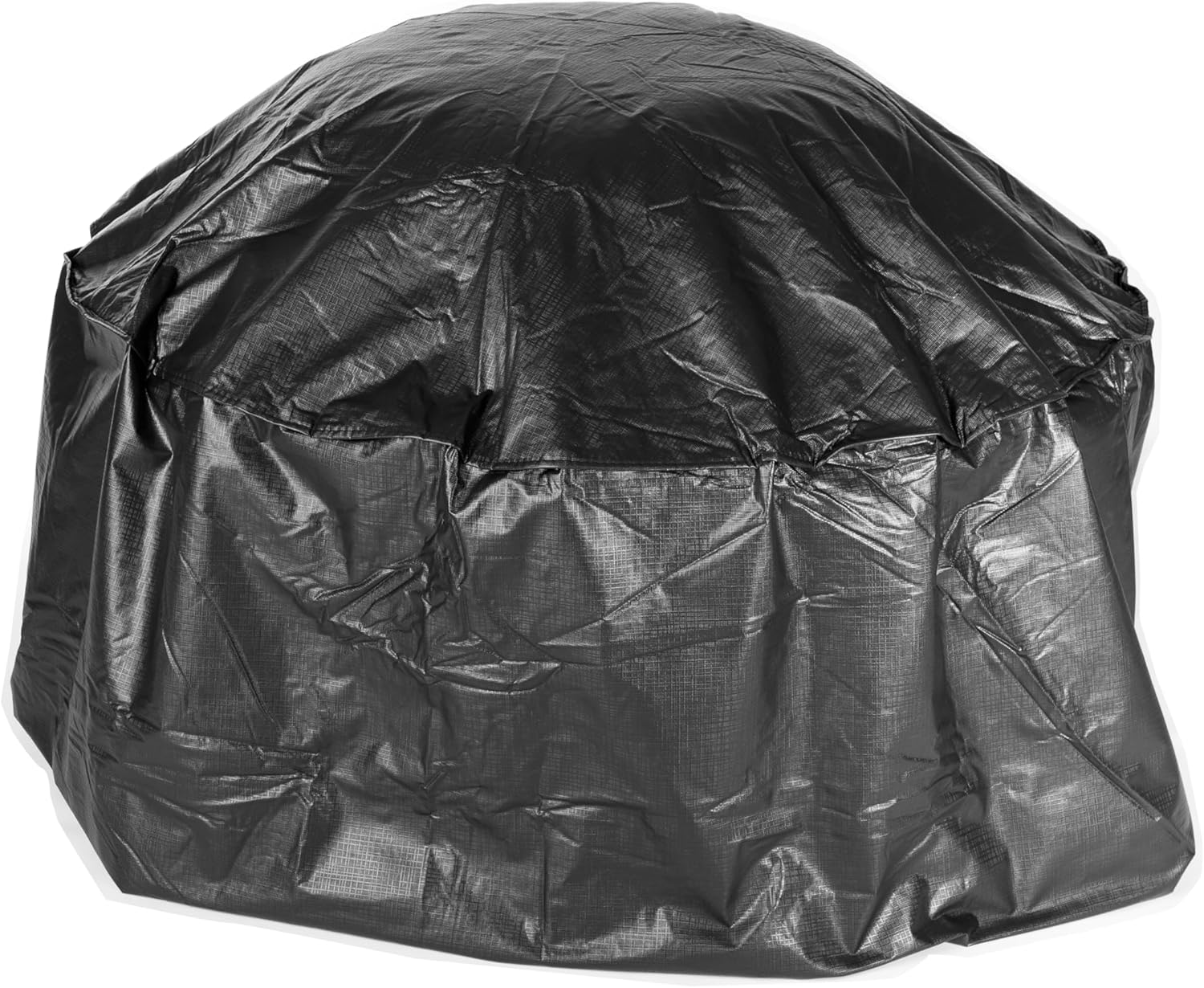 Outdoor Round Fire Pit Cover For Fire Sense Patio Heaters Heavy Duty 10 Gauge Felt Lined Water & Weather Resistant Fabric Ties - 42” x 42” - Large - Round
