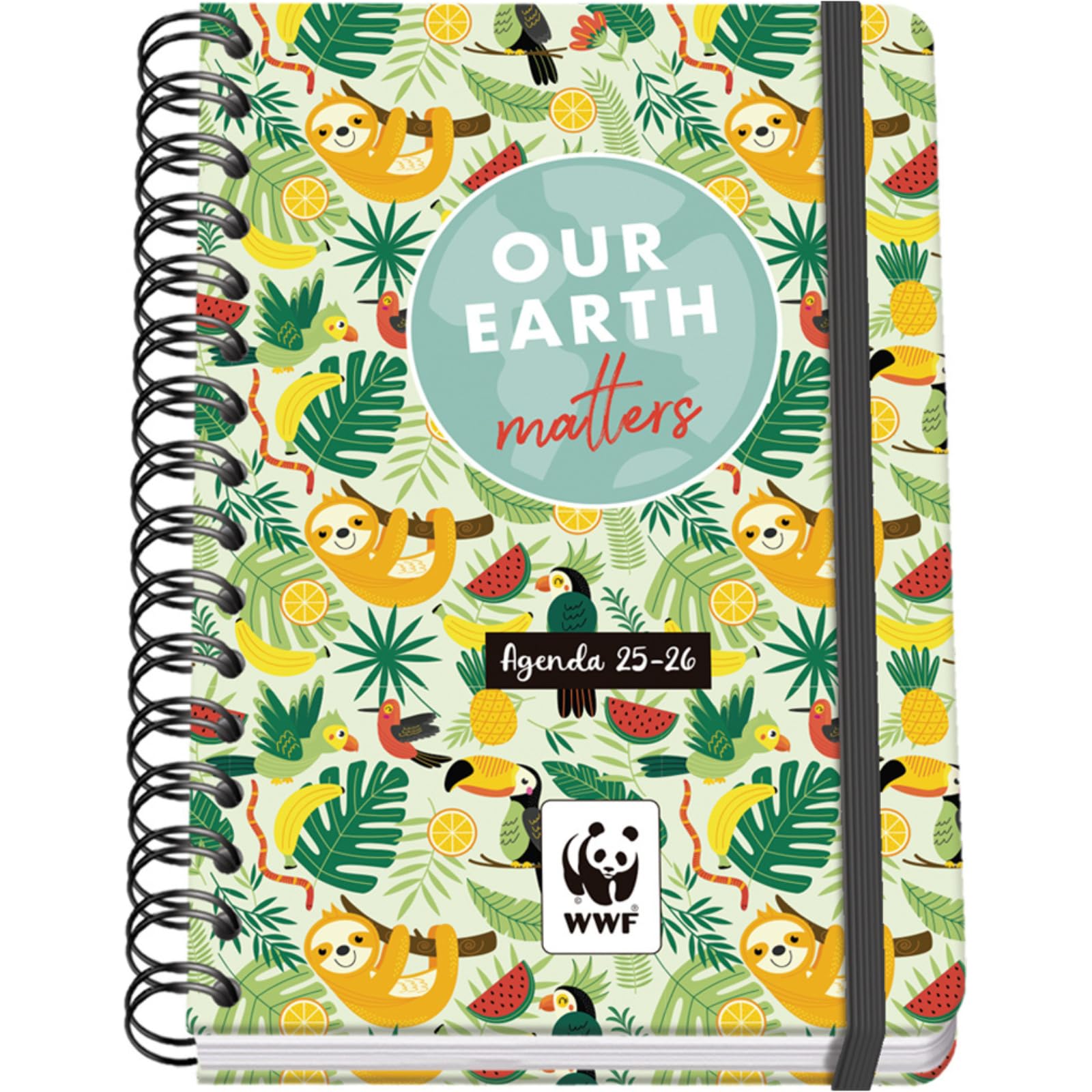Dohe, School Planner 2025 2026, Week to View, A5 Size (15x21 cm), Spanish and English, Double Spiral Binding and Elastic Band