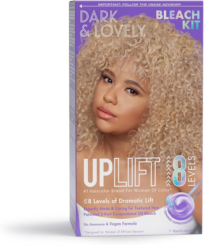 Carson Interbeauty Dark and Lovely® Uplift Bleaching Kit with Powder, Developer, and Toner for Blonde Hair