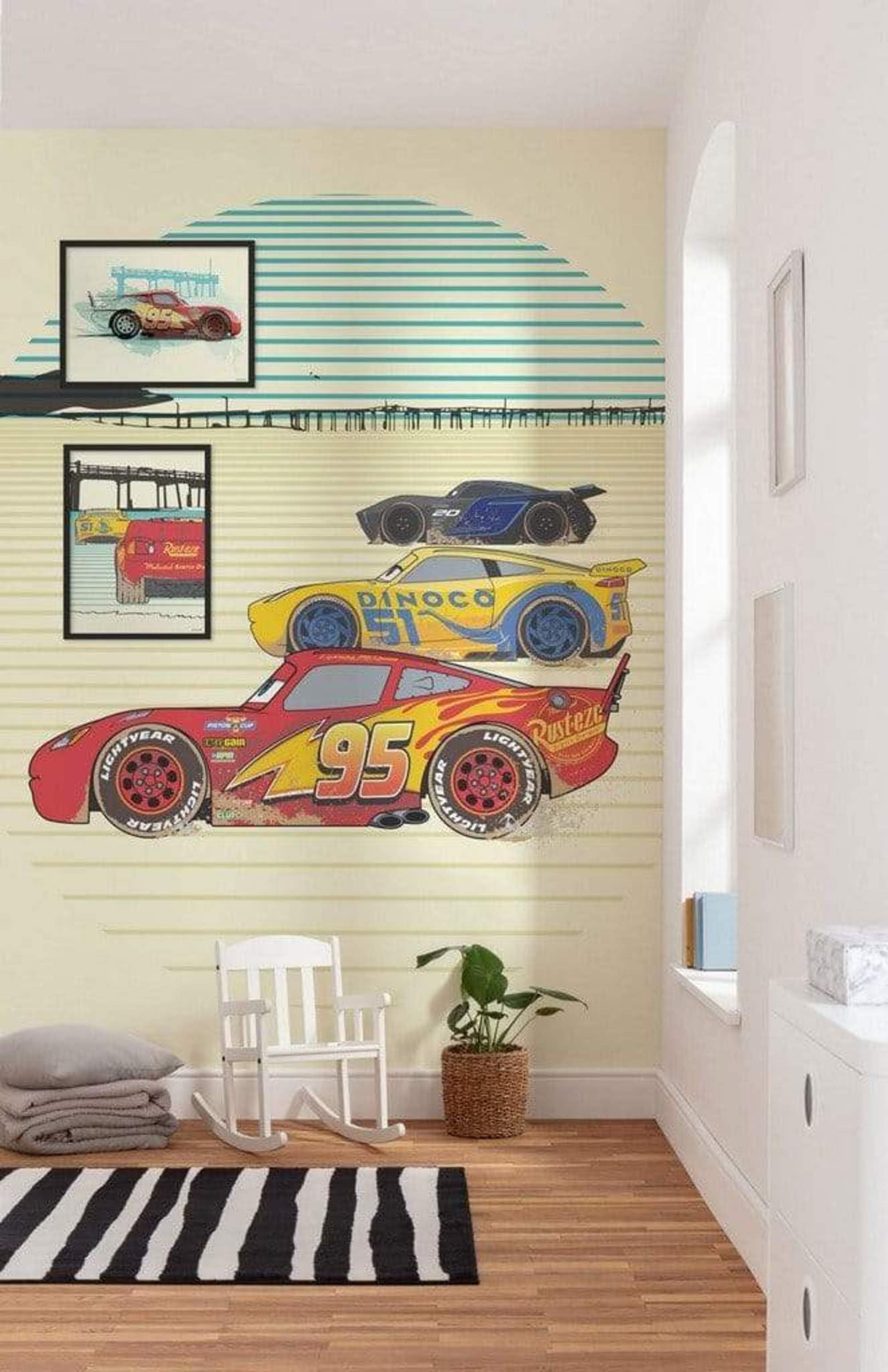 Poster Géant XXL Disney Cars Flash McQueen Et Sally Carrera 360x270 Cm 88640075