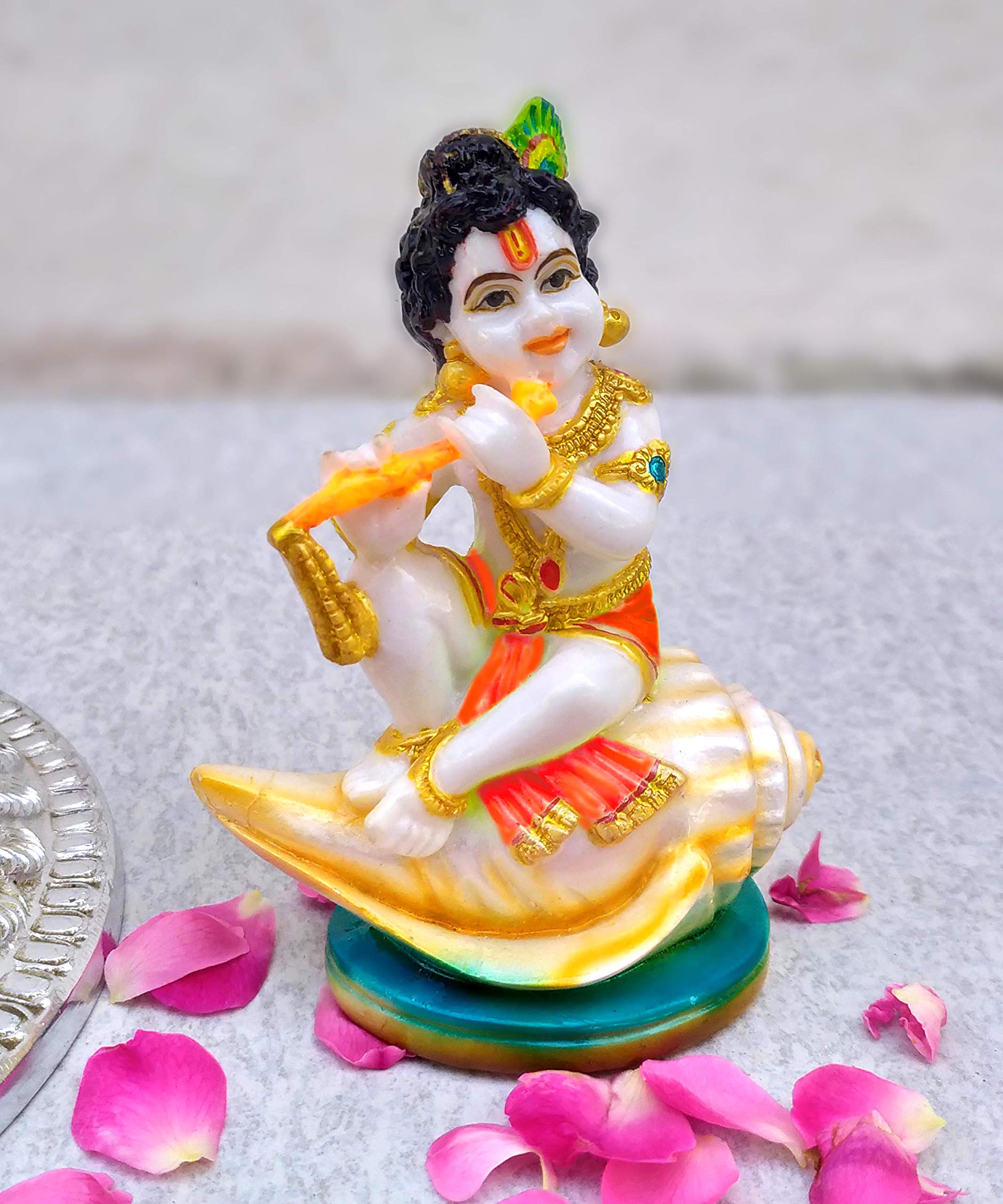 SHINDE EXPORTS Krishna Idol/Krishna Idol for car Dashboard/Krishna murti/Krishna Statue for Home décor