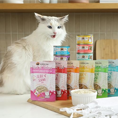 Miniatura 10 de Weruva Comida húmeda para gatos, Tic Tac Whoa con paté de atún y salmón, lata de 3 onzas, paquete de 12