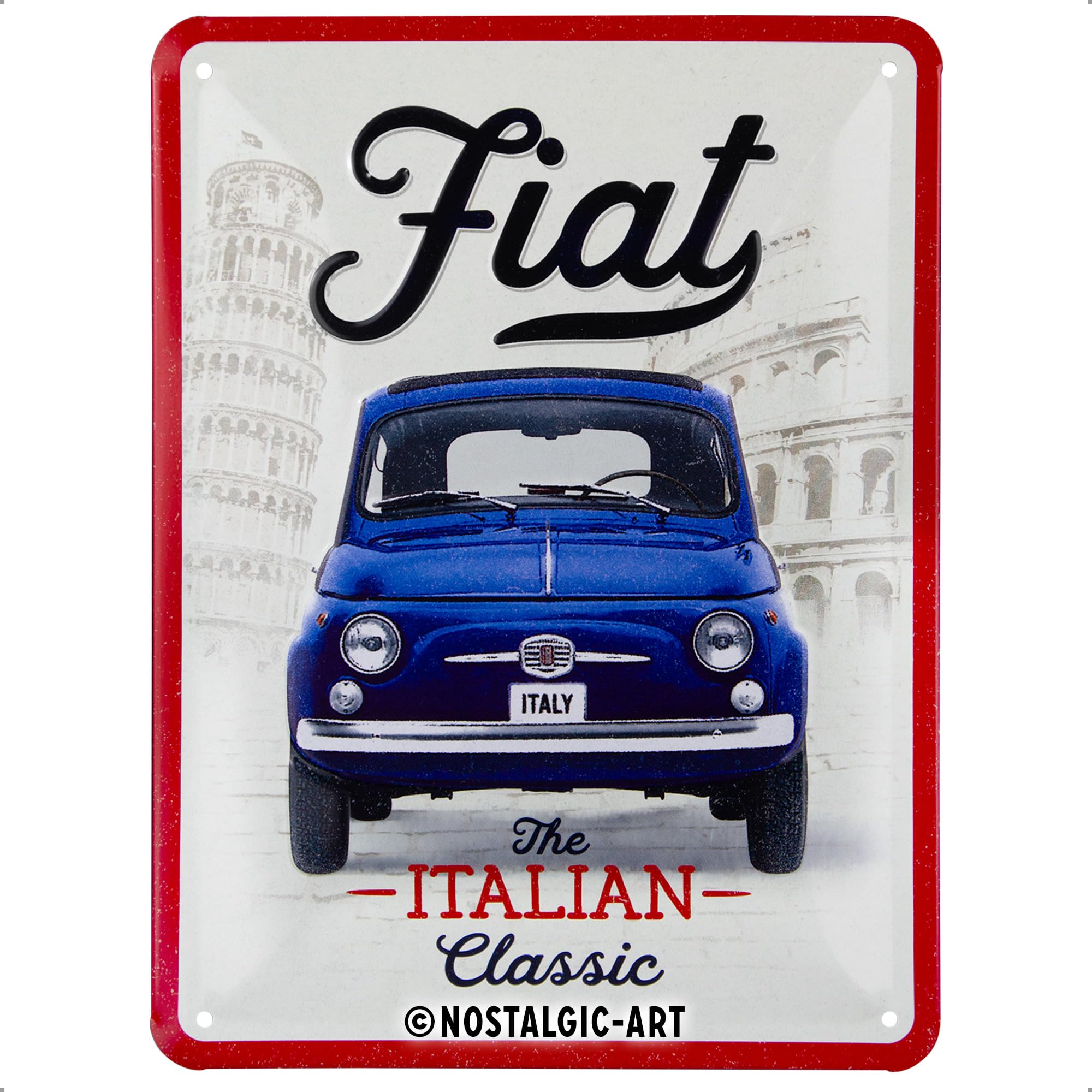 Amazon.com: Nostalgic-Art Retro Tin Sign, 15 x 20 cm, Fiat 500