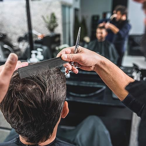 Miniatura 5 de Boao 12 peines de pelo a granel de dientes finos y anchos negros para peluquero, estilista, cónicos, multiusos, para peluquería, salón de despedida