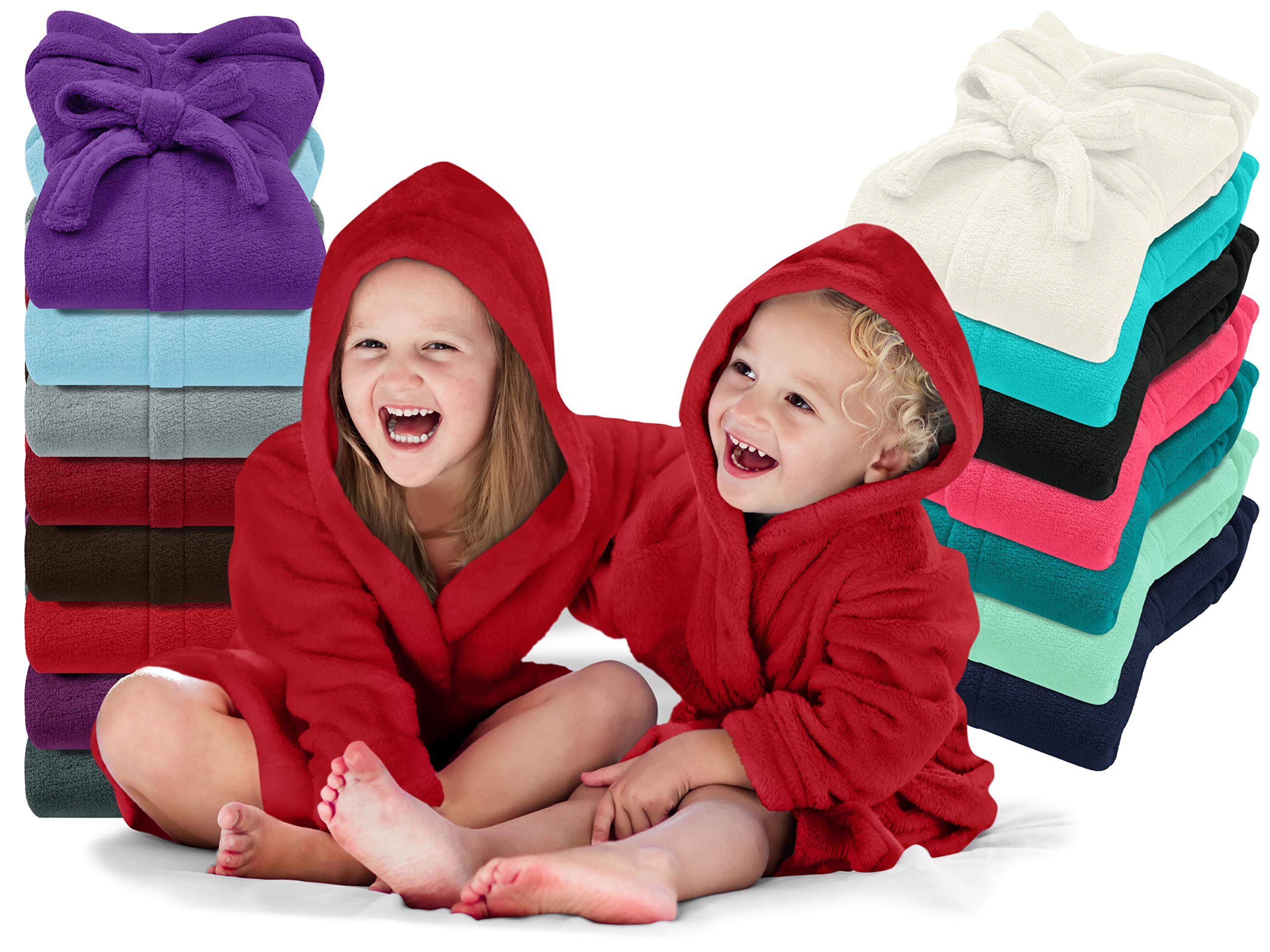 npluseins Albornoz infantil Emily's Check - Polar suave para niños y niñas 1522.2202