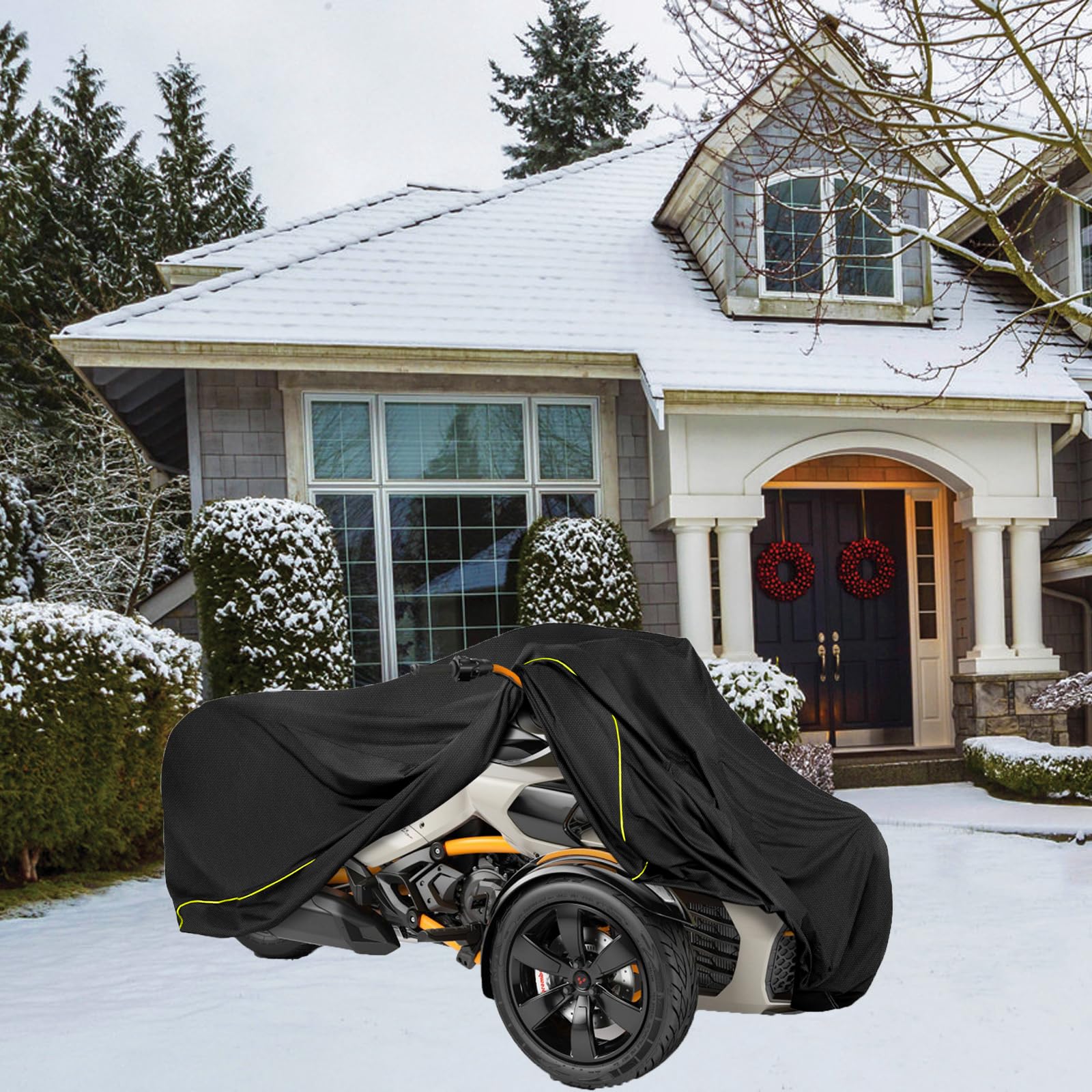 Housse de Protection imperméable pour Ryker Can-Am Ryker 600/900/Sport/Rally/Ryker Rally Edition, Oxford 420D imperméable, Protection Contre Les intempéries avec Bande réfléchissante