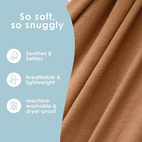 Sleepy Wrap Baby Carrier Newborn to Toddler (735 lbs) Lightweight & Stretchy Baby Wrap Carrier for Infants Ergonomic Hands Free Baby Sling Wrap for Comfortable Baby Wearing (Cinnamon)