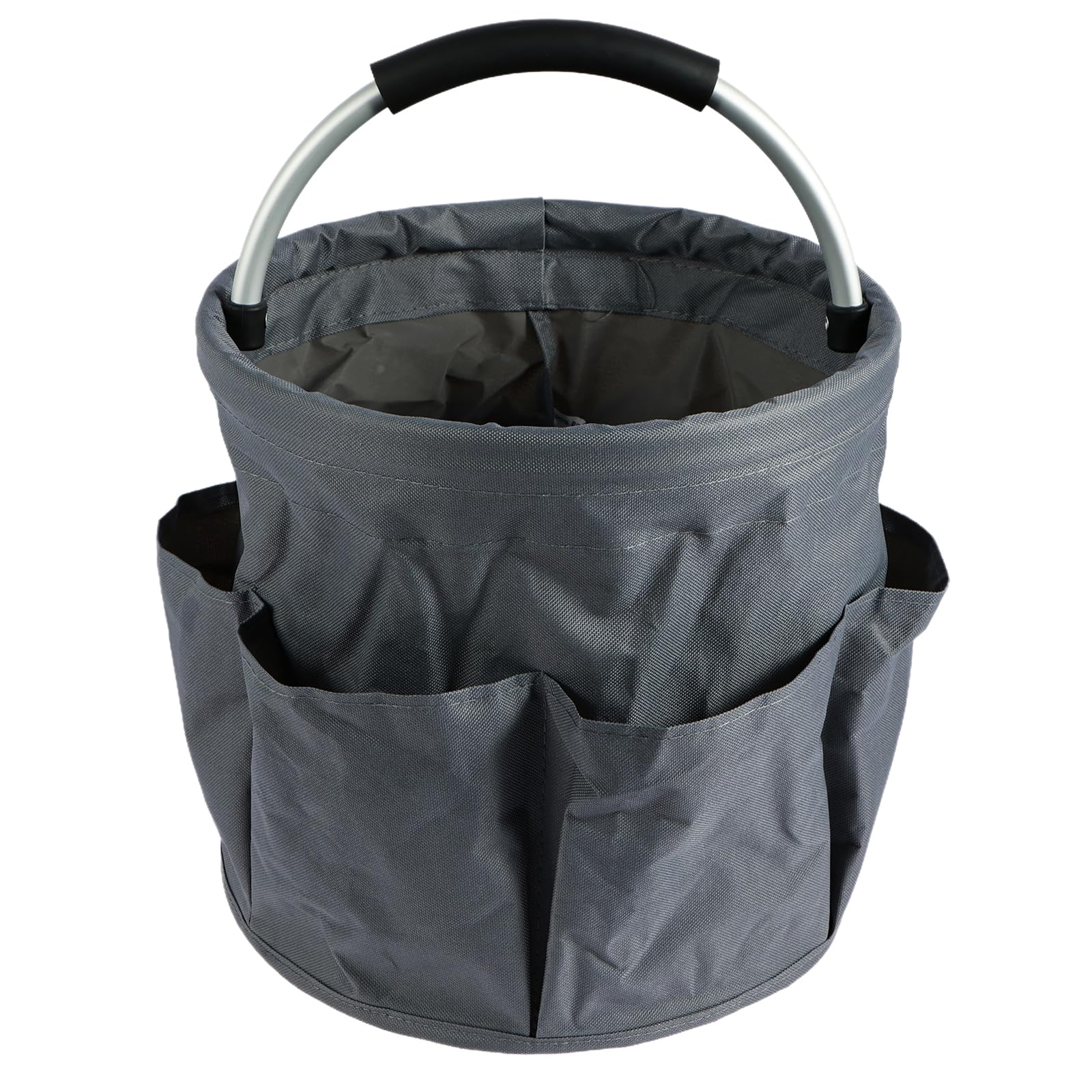 Gardening Storage Tote with Handle and 6 Pockets Folding Garden Tool Basket Storage Bag for Outdoor Picnicking Beachcombing