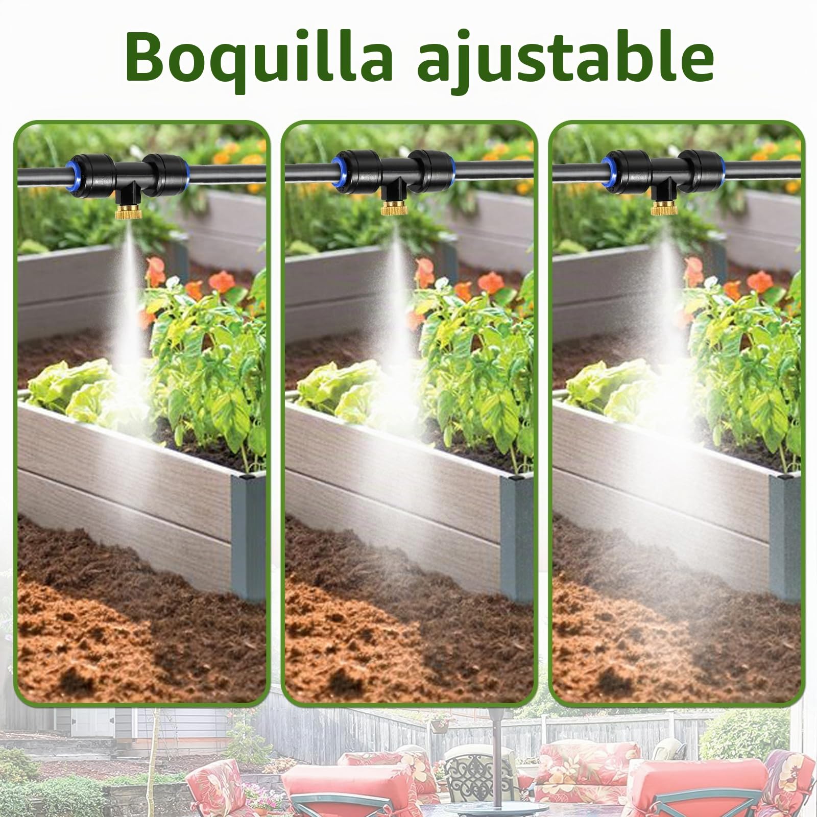 XUNIVERS10M Kit Nebulizador Jardín,Nebulizador Terraza Jardín, DIY Kit de Nebulización Terraza, Kit Nebulizador Terraza, Rociador de Terraza con Manguera Duradera y Boquillas Extraíbles para Giardino