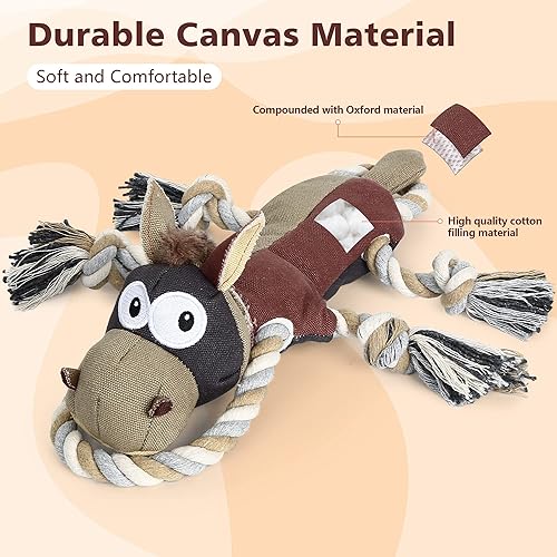 Miniatura 3 de IOKHEIRA Juguetes para Perros para Masticadores Agresivos, Juguetes para Perros Duros e Indestructibles, Juguetes Chirriantes para Perros Grandes,