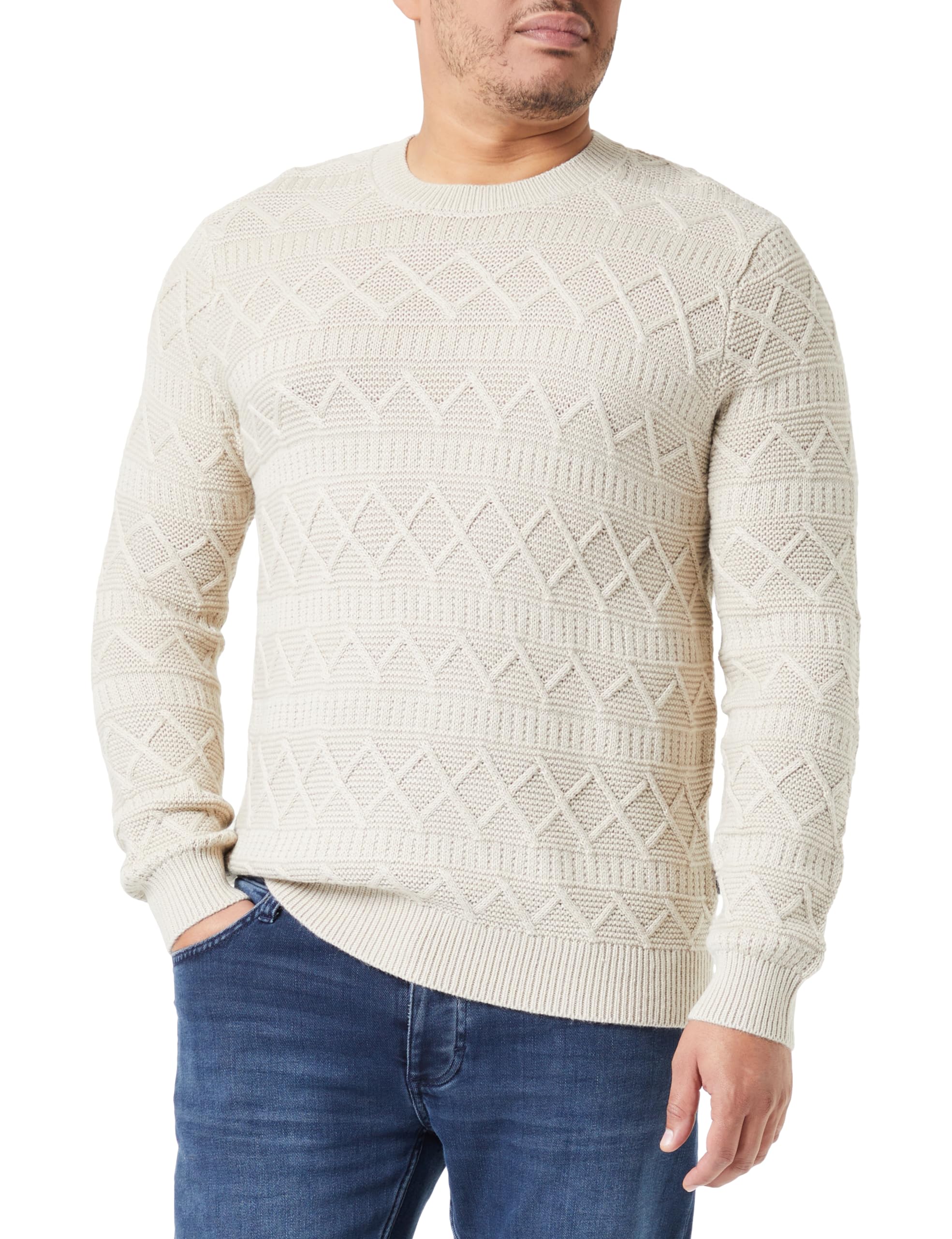 ONLY & SONS Maglione Uomo Girocollo In Cotone – Onssato Noos – Vestibilità Normale, Comfort Quotidiano