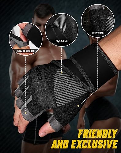 Miniatura 2 de COFIT Guantes de entrenamiento transpirables, guantes de gimnasio antideslizantes para levantamiento de pesas para hombres y mujeres, agarre