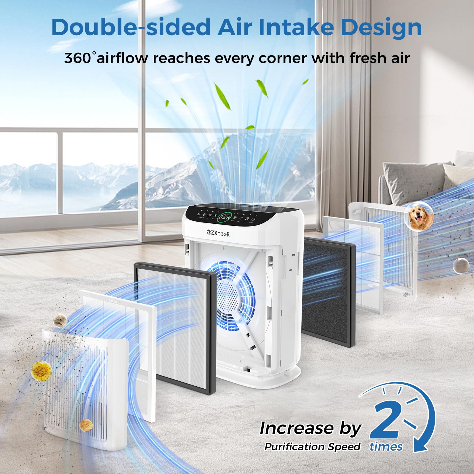 サノバロックheat MOON heart & gut vibes EARTH Sancusto Air Purifier - Bed Bath & Beyond - 25414464