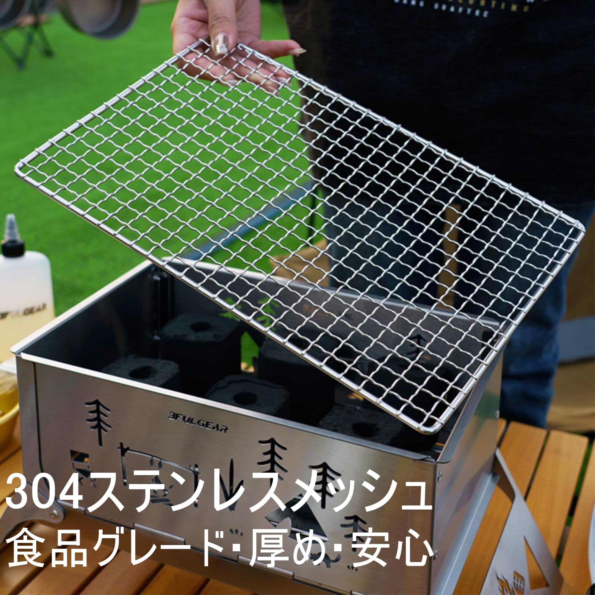 3F UL GEAR 超軽量折りたたみ薪ストーブ 304ステンレス コンパクト