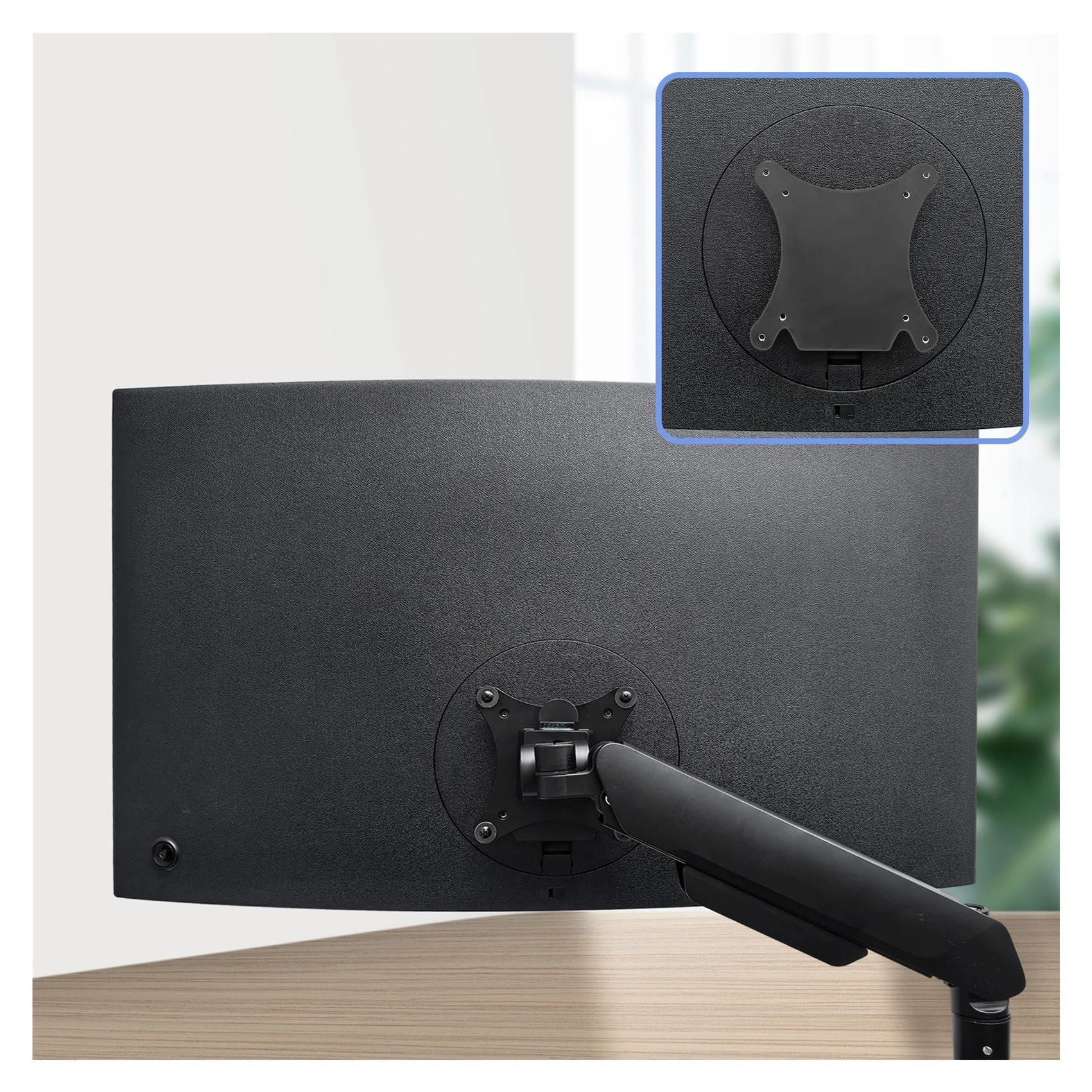 Monitor Curvo De 32" Serie UR59 U32R590 U32R591 U32R592 UR59C UR590 Soporte Adaptador VESA For Montaje En Pared U32R590CW U32R591CW U32R592CW Accesorios De Soporte(Black Wall mounted)