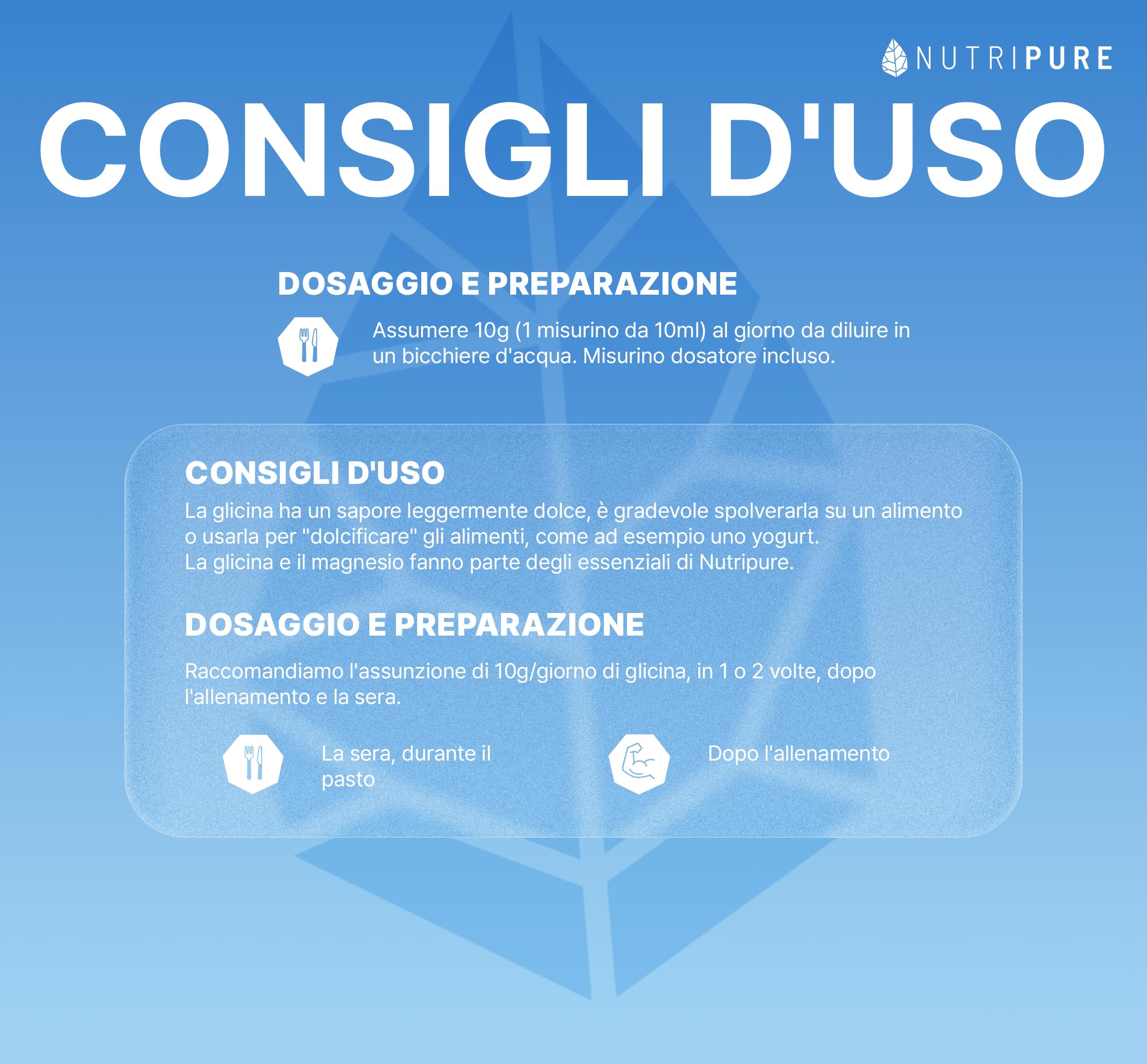 Glicina Pura | 100% Vegano | Aminoacido Essenziale | Ideale Per La Ricostruzione Del Collagene, Le Articolazioni E La Tendinite | Senza OGM, Senza Additivi | 31 Dosi | Bustina Da 310 G | Nutripure