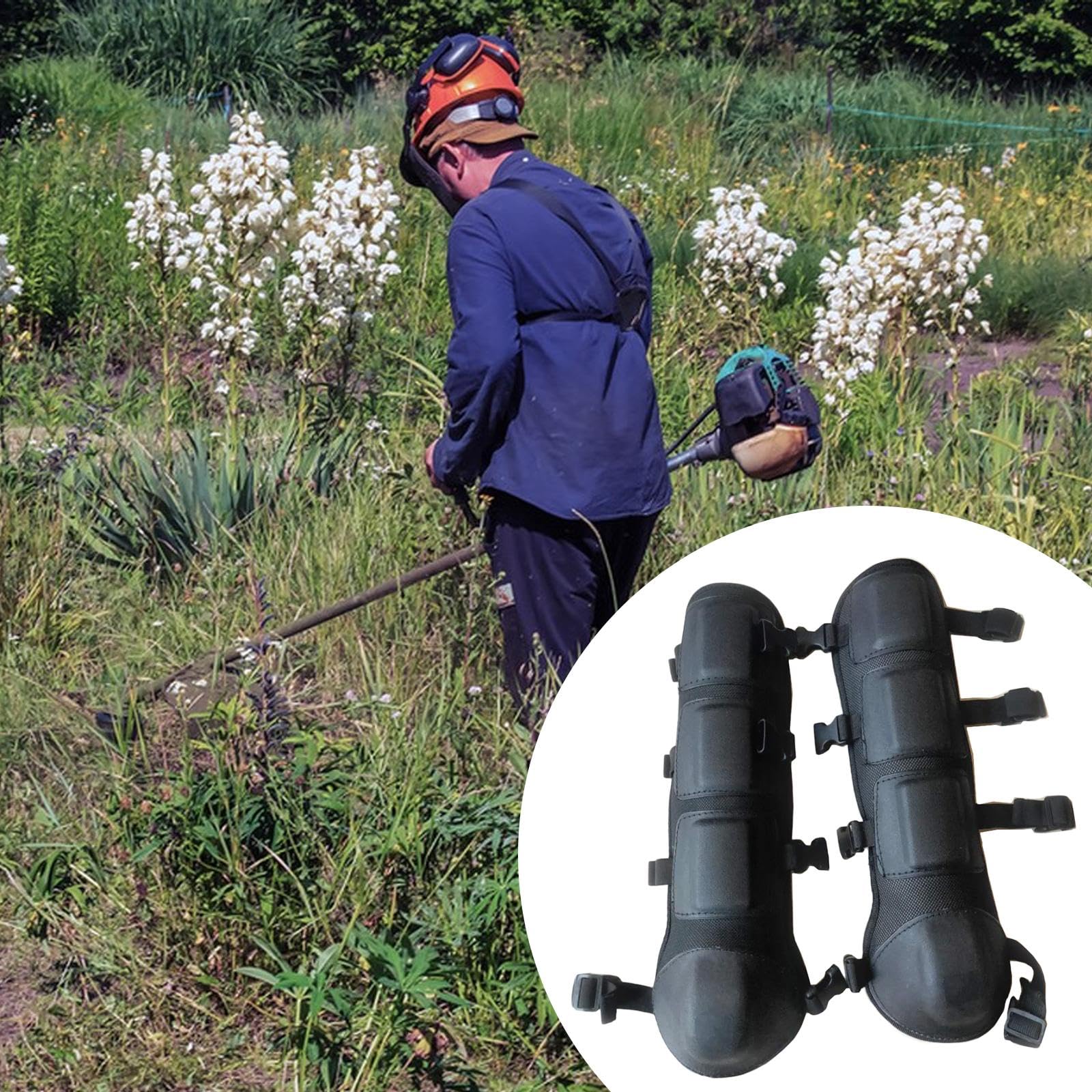 2 Rodilleras de Jardinería, Protectores de Piernas para Motosierra, Recortadora Profesional Ajustable