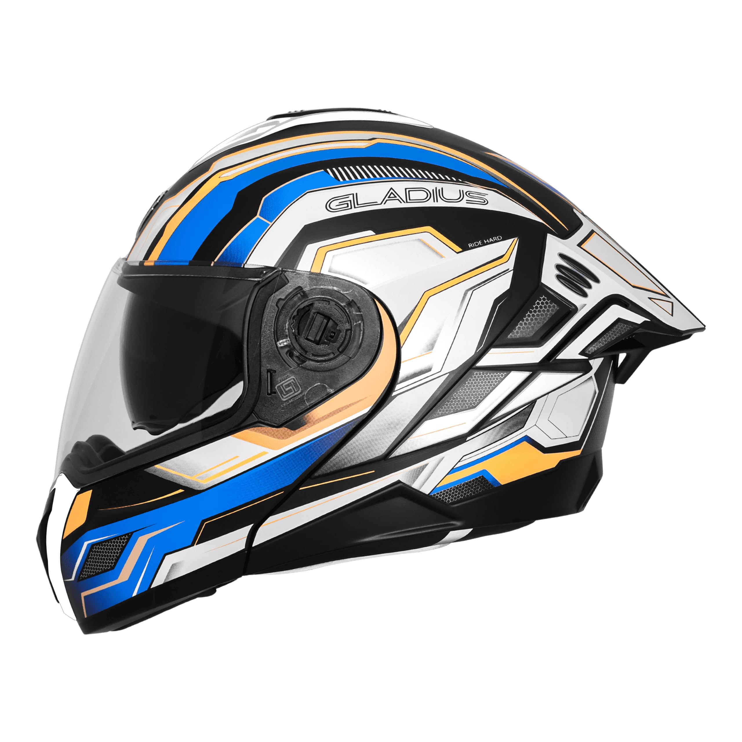 Steelbird SBH-98 Gladius GA 1 DOT and ISI Certified Flip-Up Graphic Helmet for Men with Inner Smoke Sun Shield with Skull Cap-image-31