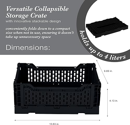 Miniatura 5 de Simplify Caja de almacenamiento plegable de 15 LT  Grande  Plegable  Apilable  Papelera de plástico  Organización del hogar  Dormitorio  Oficina