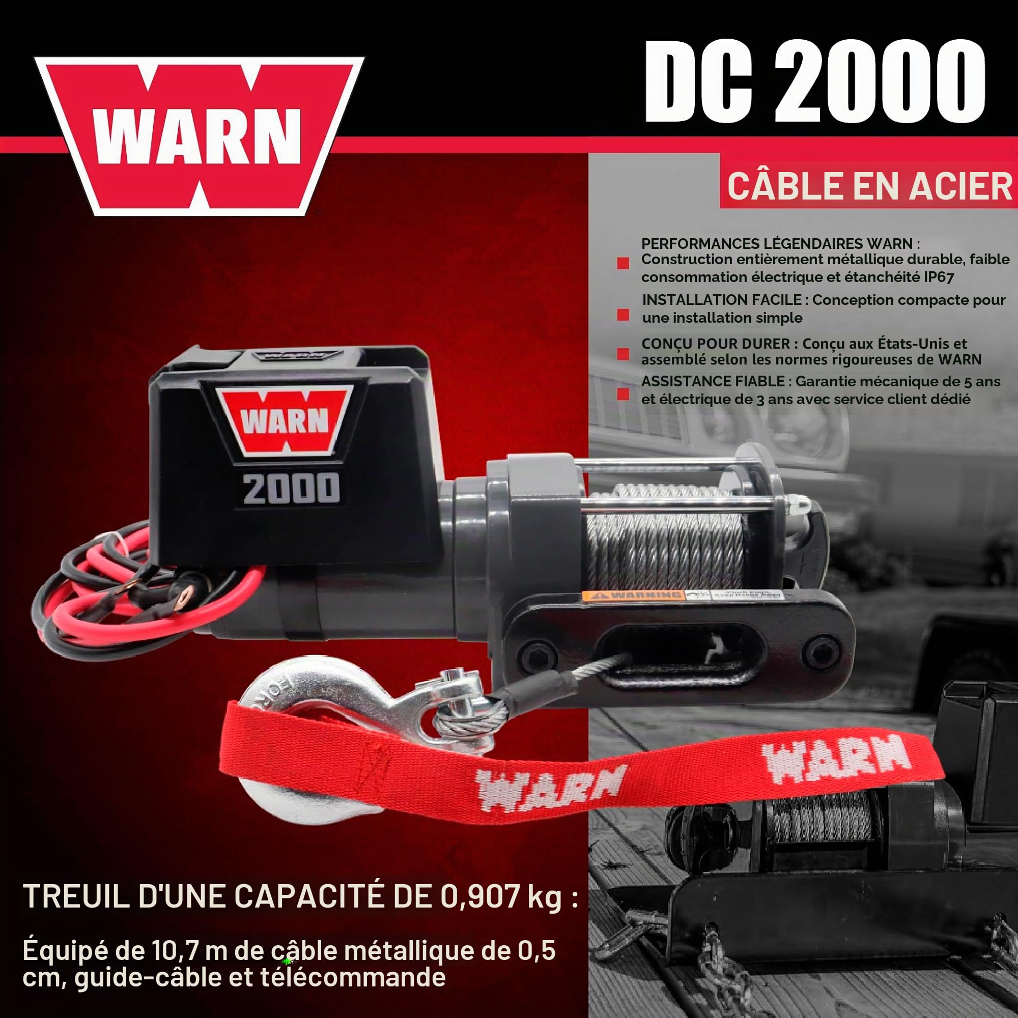 Warn prévenir DC Utilitaire Treuil