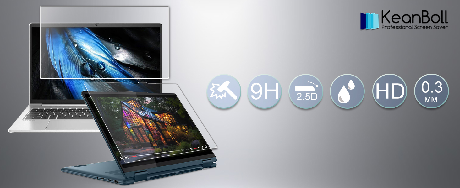 KEANBOLL 3 Pack Designed For Lenovo Ideapad Flex 5 / 5i 14 2-in- 1 & Lenovo IdeaPad 5 /5i / 5x 14 2-in-1 Touchscreen Laptop Screen Protector (14 Inch), Anti Glare And Anti Fingerprint (Matte) Shield