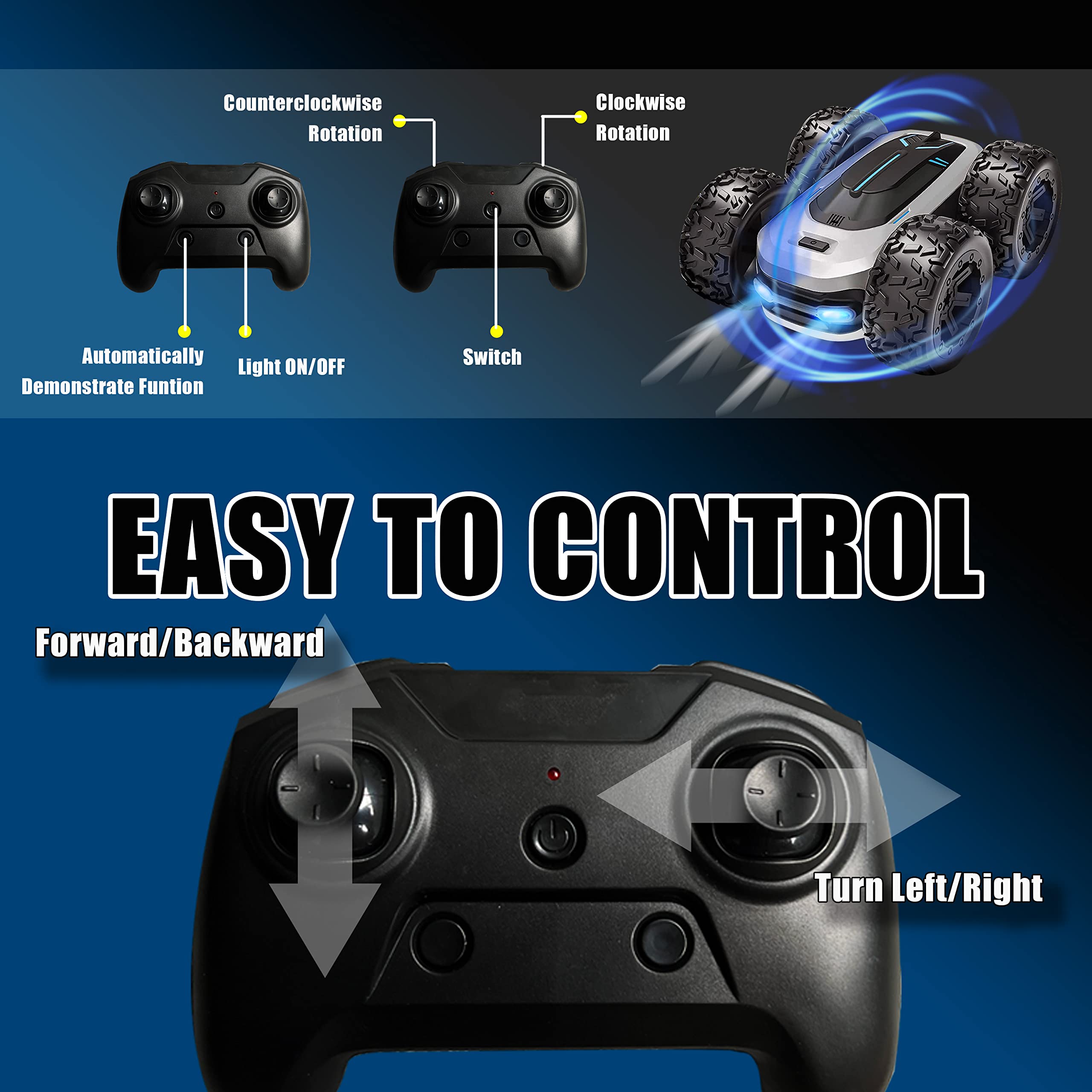 OYAKG Macchina Telecomandata per Bambini,Macchina Telecomandata 4WD Macchinine per Bambini 15KM/h: Rotazione a 360°,2.4Ghz Macchina Radiocomandata Macchinina Telecomandata Bambino 6-14 Anni