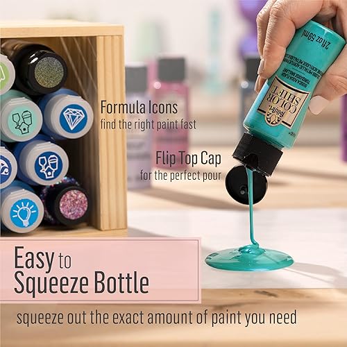 Miniatura 8 de FOLKART Color Shift - Pintura acrílica 2 5126, Destello púrpura, 2 onzas