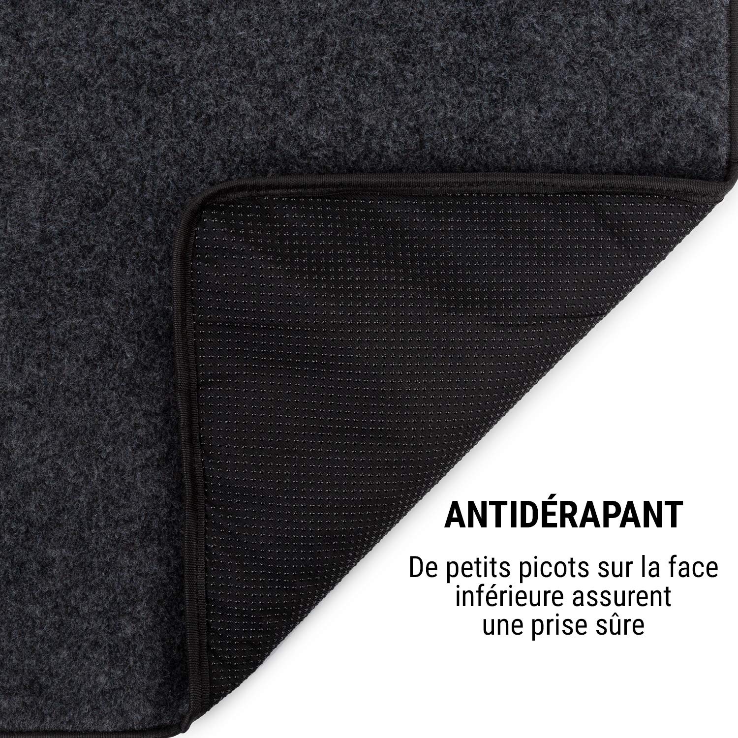 Oneconcept Magic Carpet DLX Tapis Chauffant : 60 x 70 cm, Puissance: 100 W, 4 Niveaux de température, Fonction minuterie, écran LCD, antidérapant, Anthracite