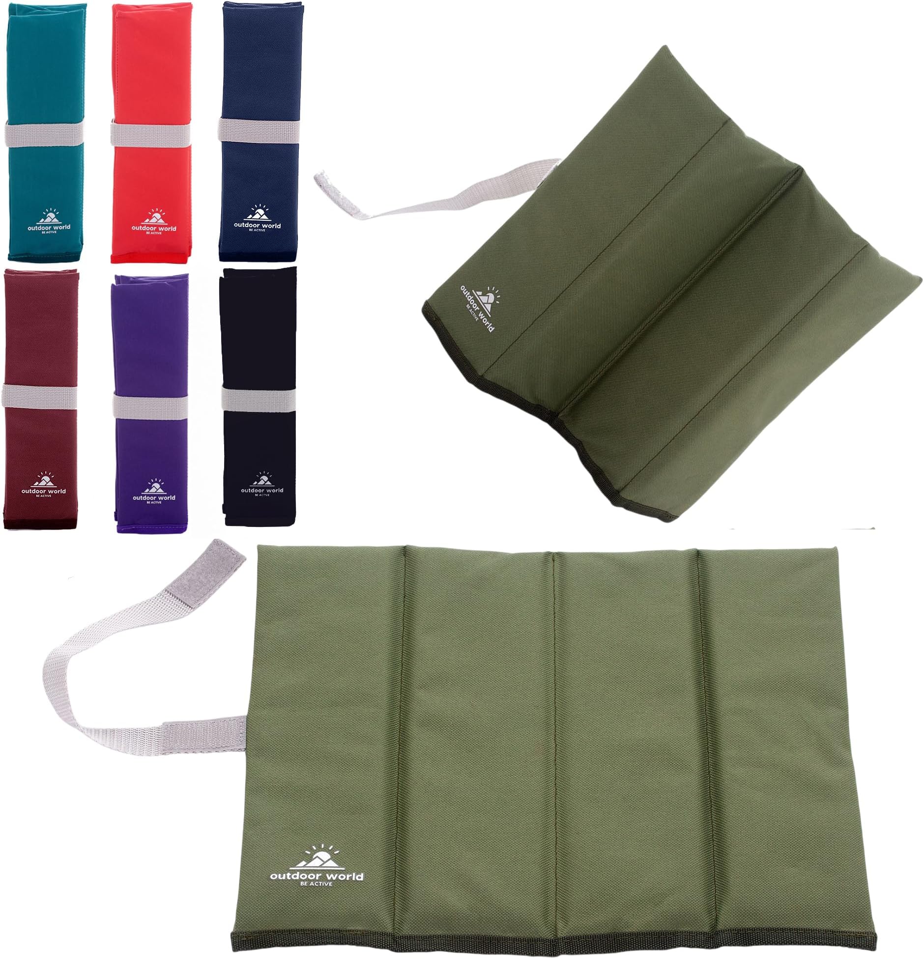 Outdoor World Folding Sit Mat – Lightweight Waterproof Foam Seat Pad for Camping, Hiking, Festivals & Picnics – Compact Foldable Cushion for Outdoor, Stadiums & Garden Use