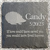 Vista 12 de Regalo personalizado de piedra conmemorativa para mascotas, marcador de tumba de cabra - lápida de condolencia de mascotas - lápida de jardín