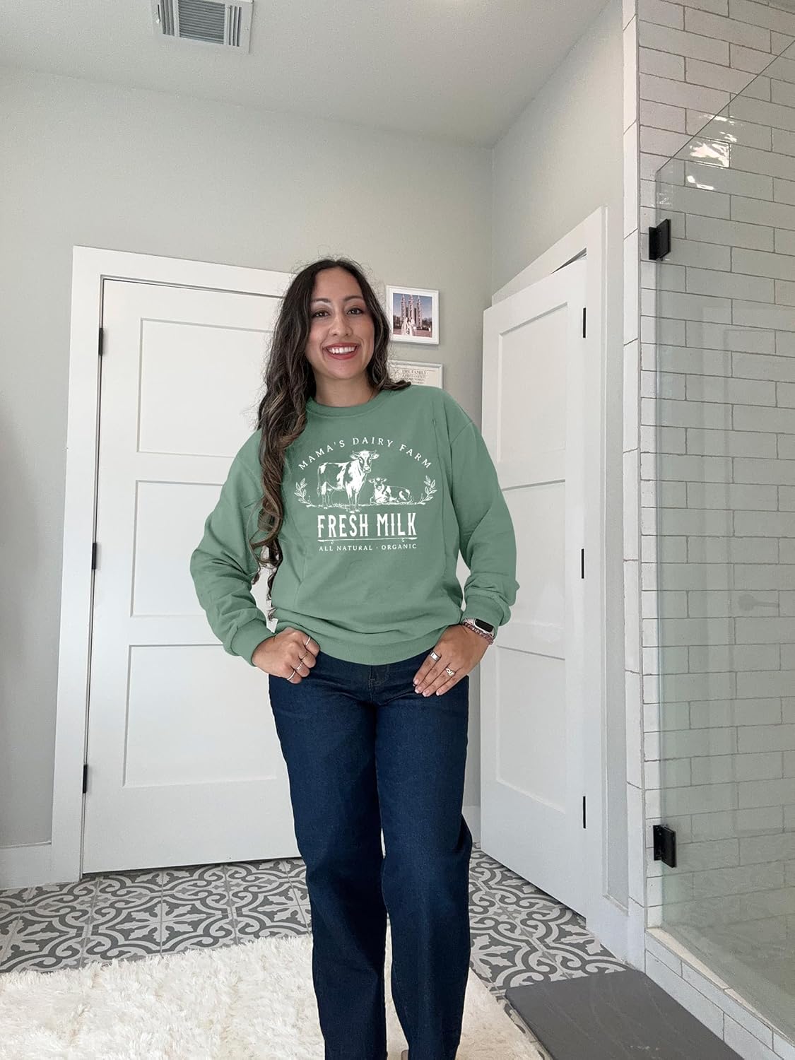 UNIQUEONE Women Nursing Sweatshirts for Breastfeeding - Friendly Zipper Maternity Sweater Long Sleeve Mama Pullover Tops - Image 5