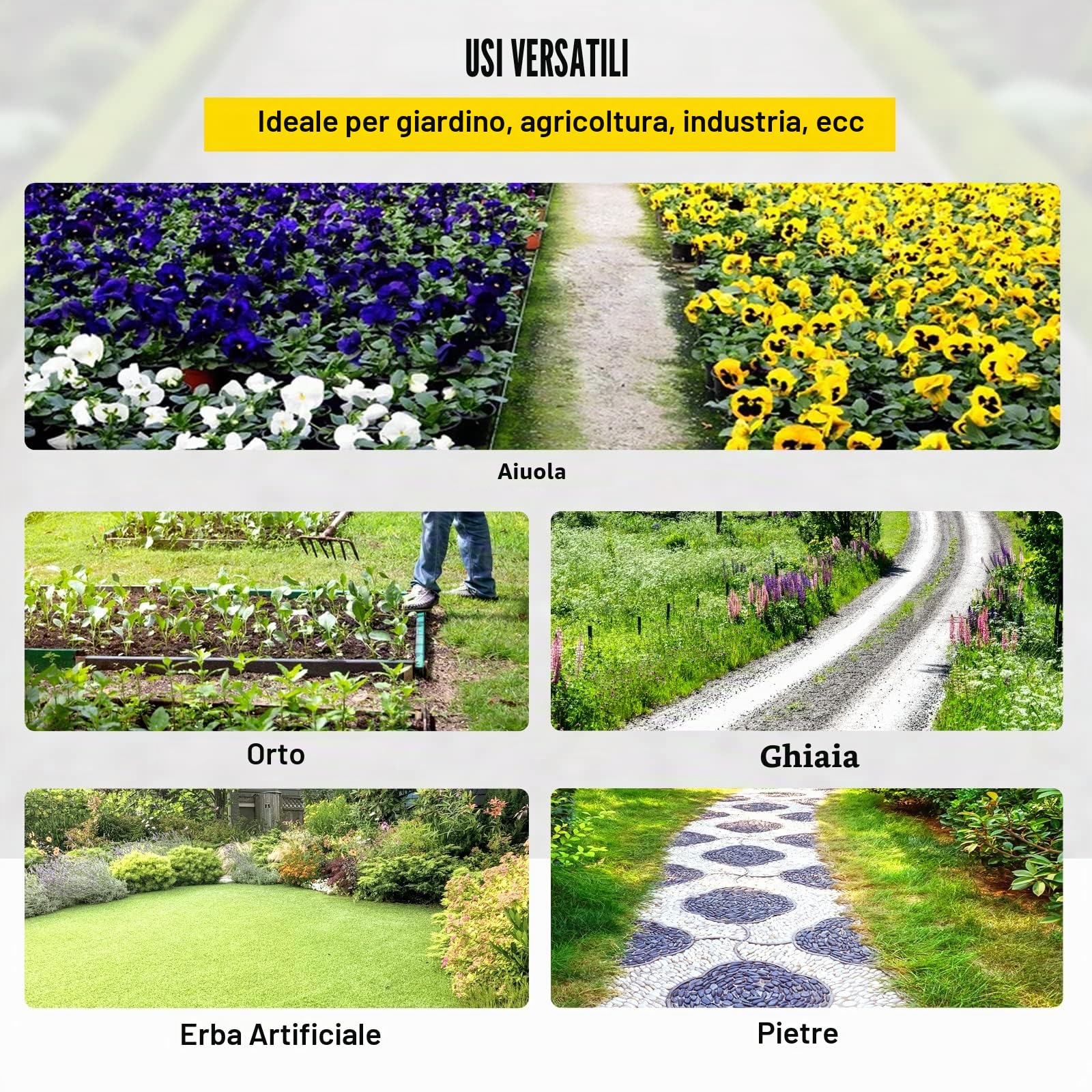 VEVOR Telo Pacciamatura Anti Erbacce, 6,5x300 ft Copertura Resistente al Suolo del Paesaggio della Barriera dell'erbaccia Tessuta PP Resistente, 3.0 Oz, Tessuto Geotessile per Giardino Colore Nero