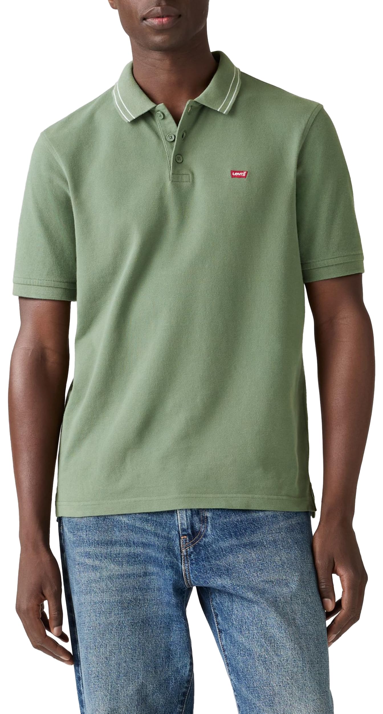 Levi's Hm Polo Vine Tipping Stripe Laurel, Vine Tipping Stripe, S