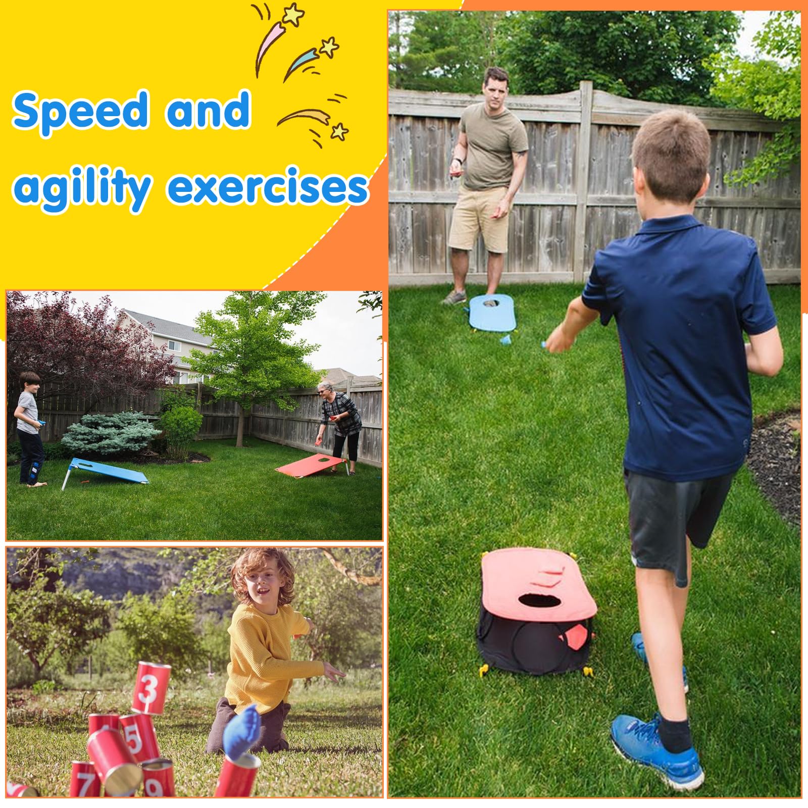 Set di sacchetti di fagioli Cornhole resistenti agli agenti