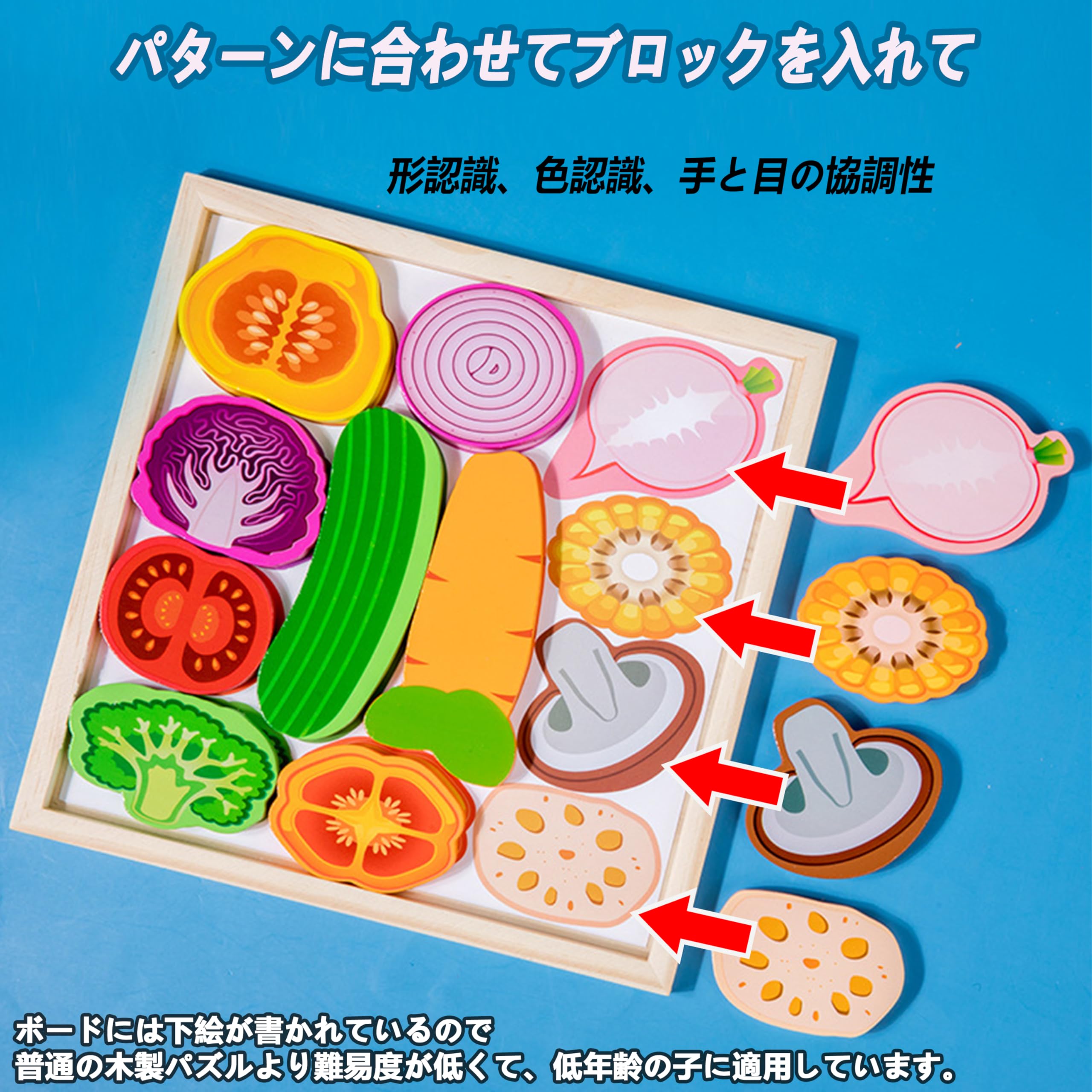 Amazon.co.jp: Shinse 木製パズル 4種類シリーズ 型はめパズル 形