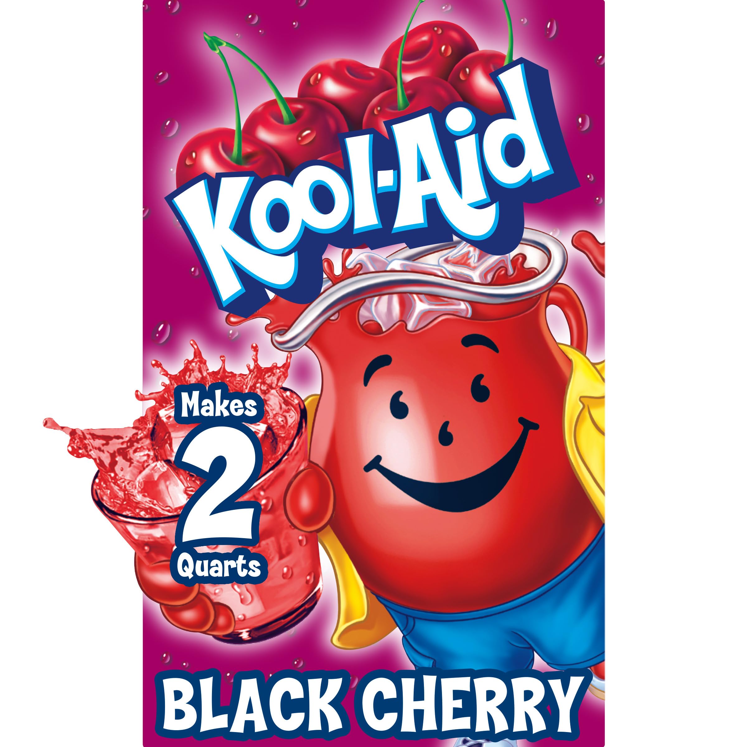 Kool-Aid Black Cherry Flavored Unsweetened Caffeine Free Powdered Drink Mix (0.13 oz Packet)