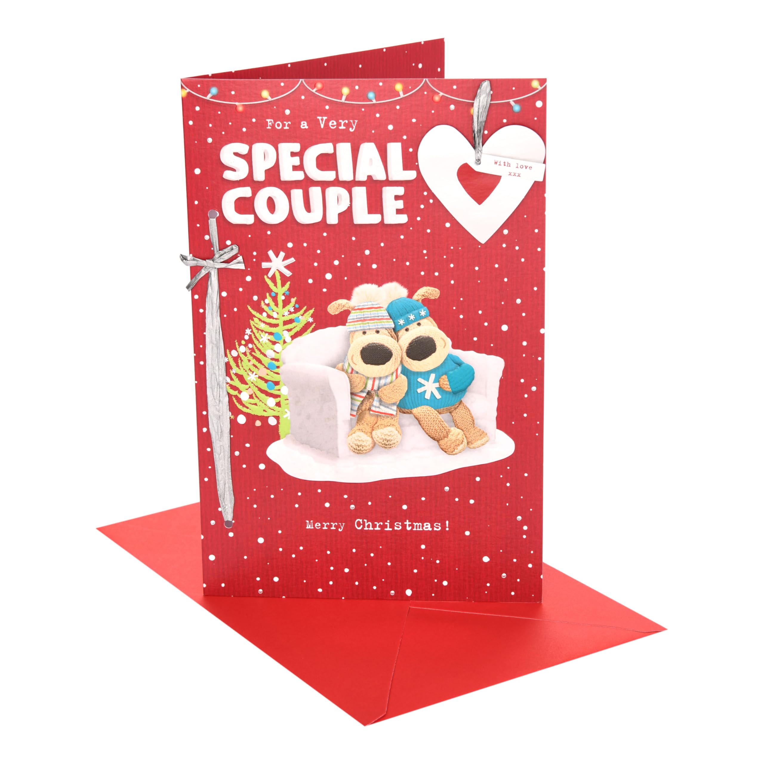 Boofle | Christmas Card for A Special Couple | Xmas Presents | Her/Him | Cute Design | With Envelope | 25.4 x 16.5 cm
