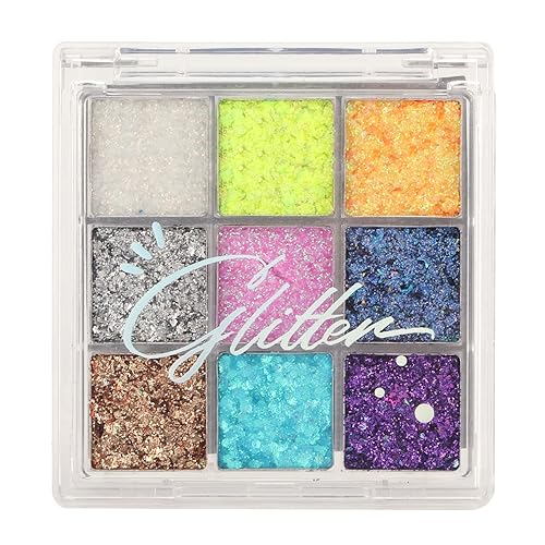 Sombra de ojos con purpurina paleta de sombra de ojos con purpurina de 9 colores paleta de sombra de ojos con purpurina cosmética con efecto duradero