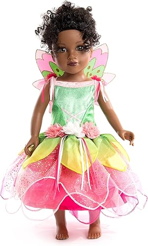 Miniatura 1 de Little Adventures Springtime Fairy Girl - Vestido de muñeca con alas  Muñeca no incluida  Lavable a máquina para juegos de simulación y ropa de