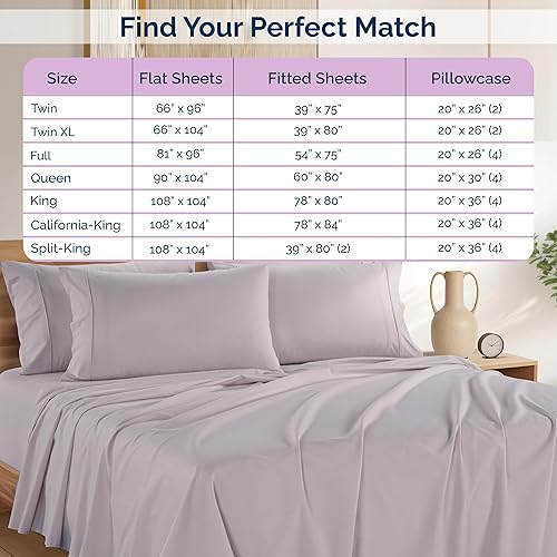 Miniatura 6 de Casa Platino Sábanas de percal 100% algodón tamaño individual XL, con 2 fundas de almohada, con bolsillo profundo de 15 pulgadas para un ajuste