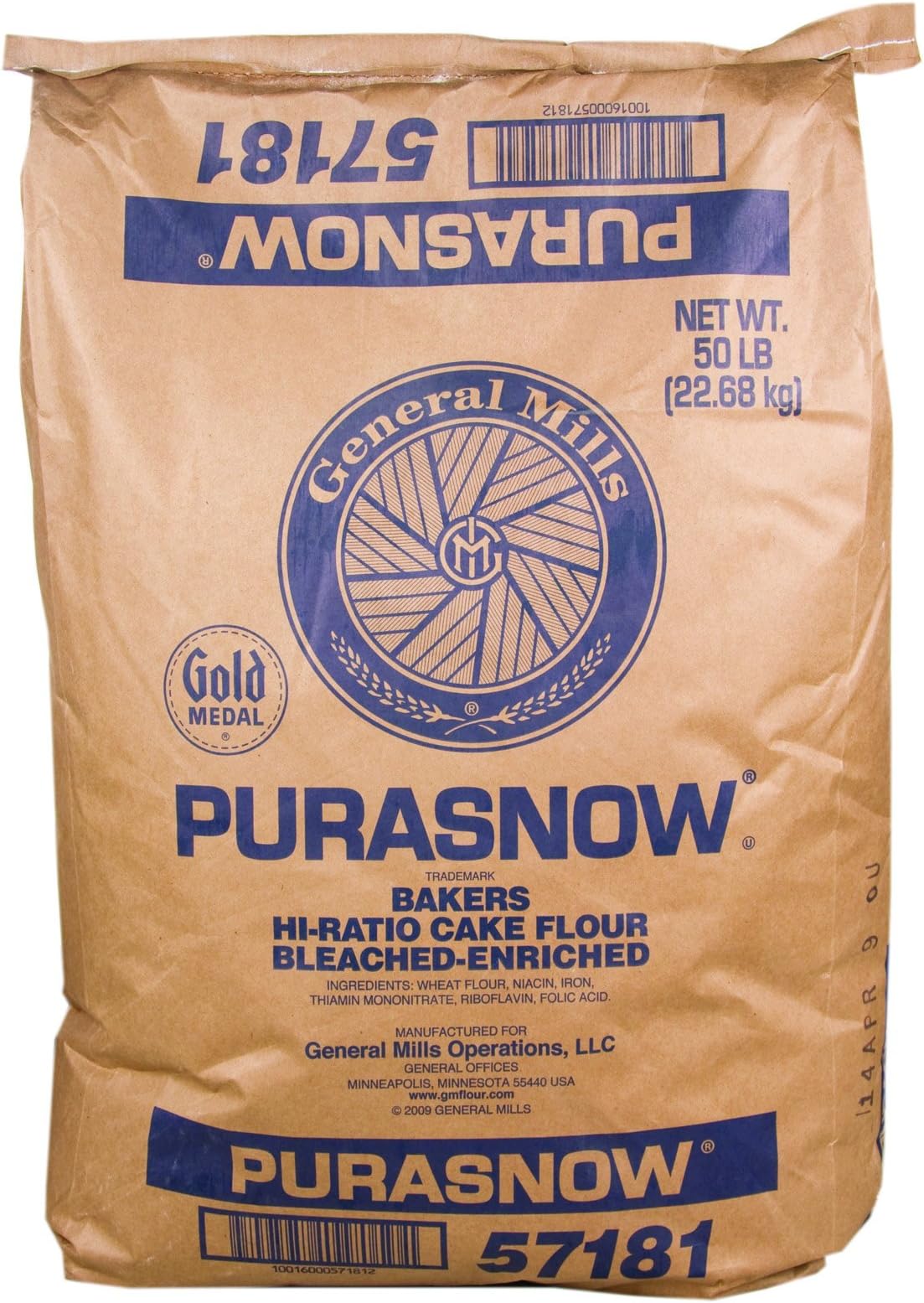 GM - 51061 Pure as Snow Cake Flour 50 lbs.
