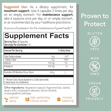 PectaSol Modified Citrus Pectin 90 Capsules Total-Body Health Supplement to Support the Heart, Immune System, Inflammation Response & Healthy Aging + Maintain Healthy Galectin-3 Levels