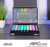 Vista 7 de Akai Professional APC Mini MK2 - Controlador USB MIDI Pad para lanzamiento de clips con Ableton Live Lite, 64 almohadillas RGB, modo de tambor