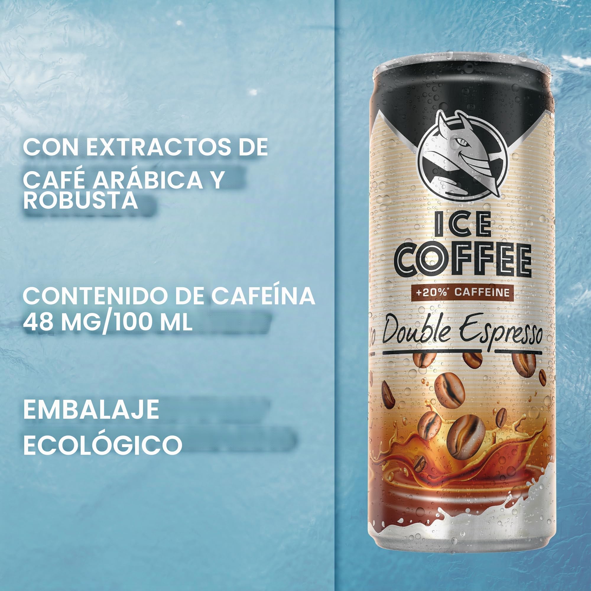 Café Frío- Doble espreso- Bebida UHT, homogeneizada, con un 75% de leche u extracto de café