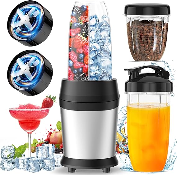 12-Piece Smoothie Blender Maker 25,000 RPM Personal Blender for Ice Crushing Smoothies & Frozen Drinks