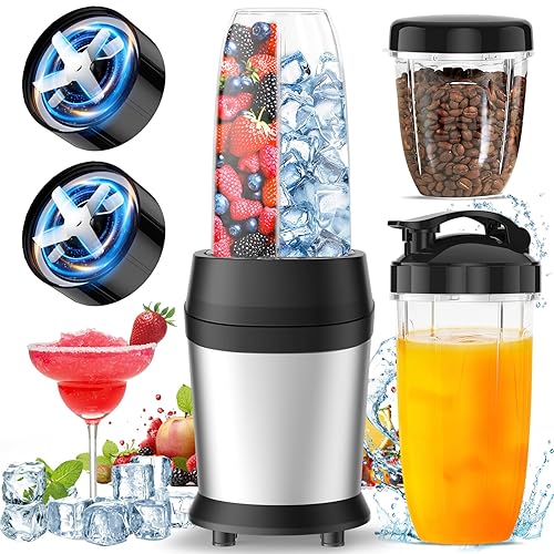 12-Piece Smoothie Blender Maker 25,000 RPM Personal Blender for Ice